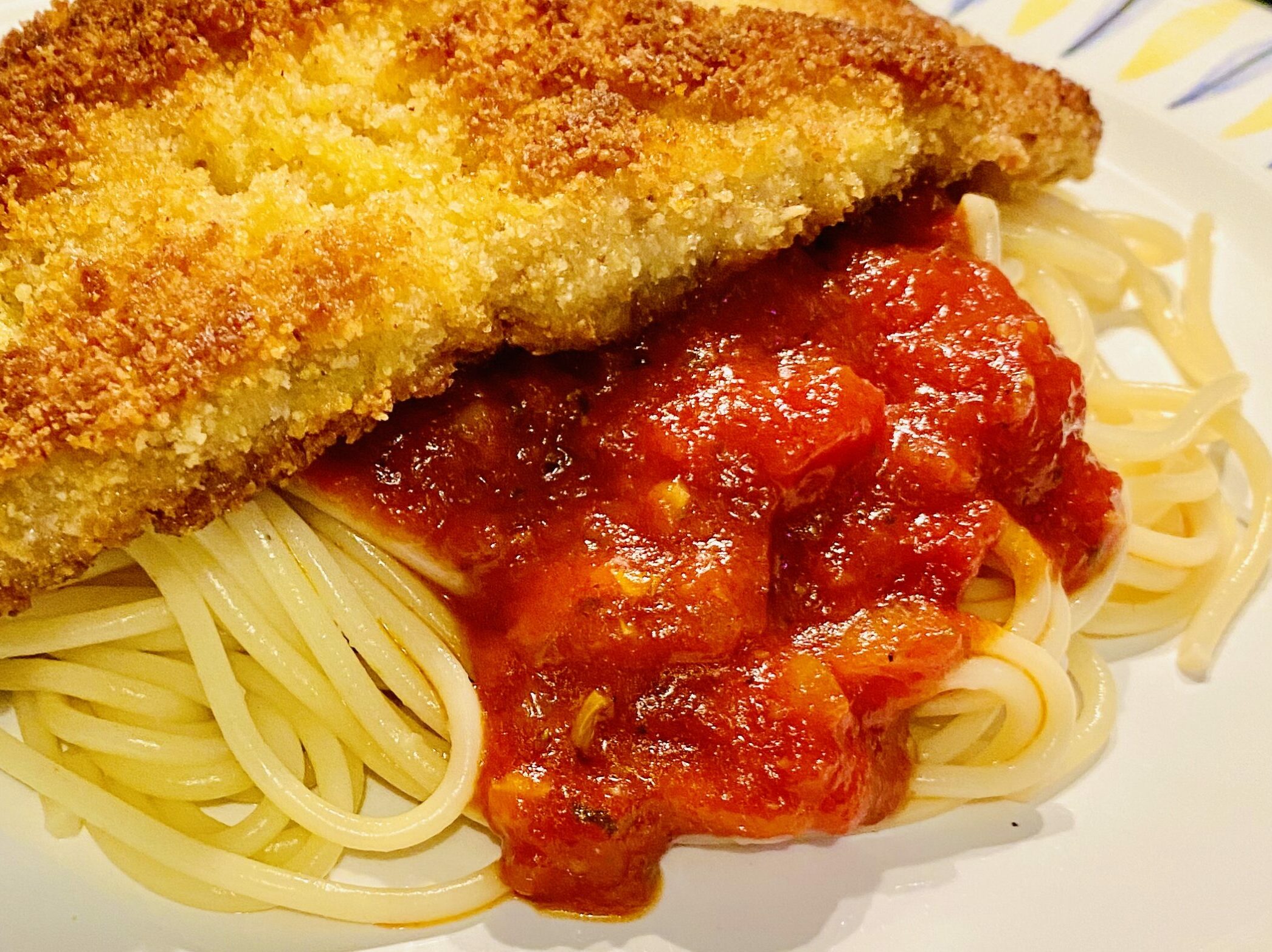 Piccata Milanese- Spaghetti mit Schnitzel - cookinglove.de